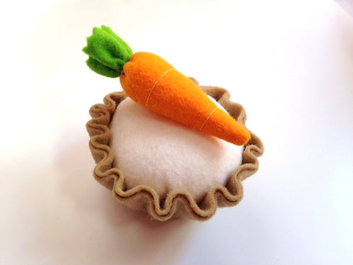 Pretend Play Felt Food Carrot Cake