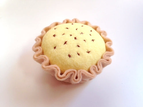 Pretend Play Felt Food Custard Tart