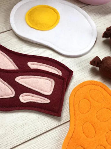 Pretend Play Felt Food English Breakfast