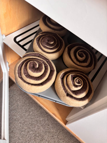 Pretend Play Felt Food Cinnamon Bun