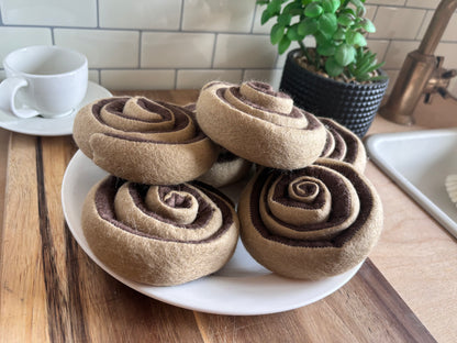 Pretend Play Felt Food Cinnamon Bun