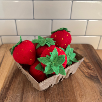 Pretend Play Felt Food Strawberries