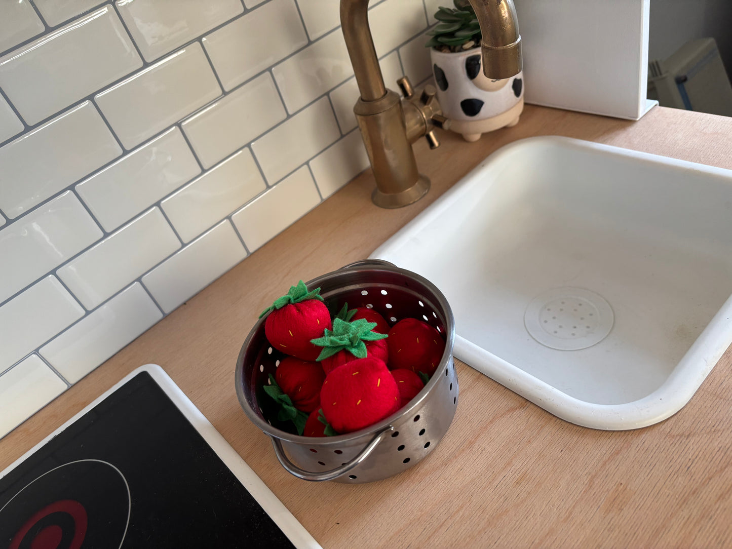 Pretend Play Felt Food Strawberries