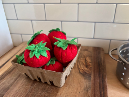 Pretend Play Felt Food Strawberries