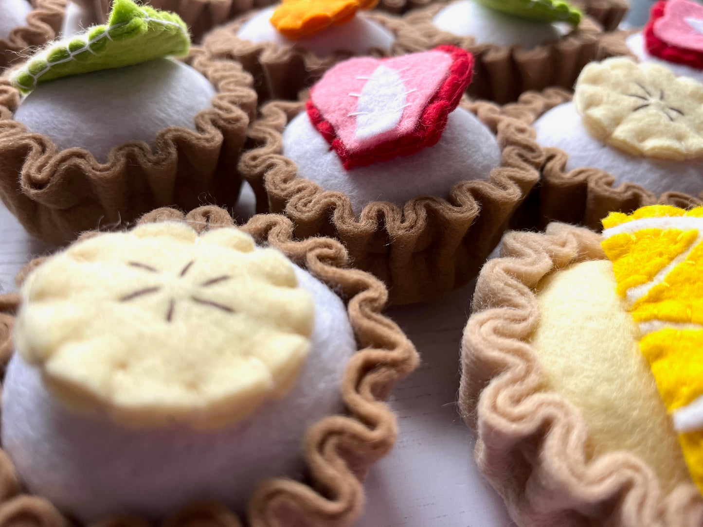 Pretend Play Felt Food Banana Tart