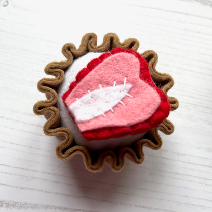 Pretend Play Felt Food Strawberry Tart