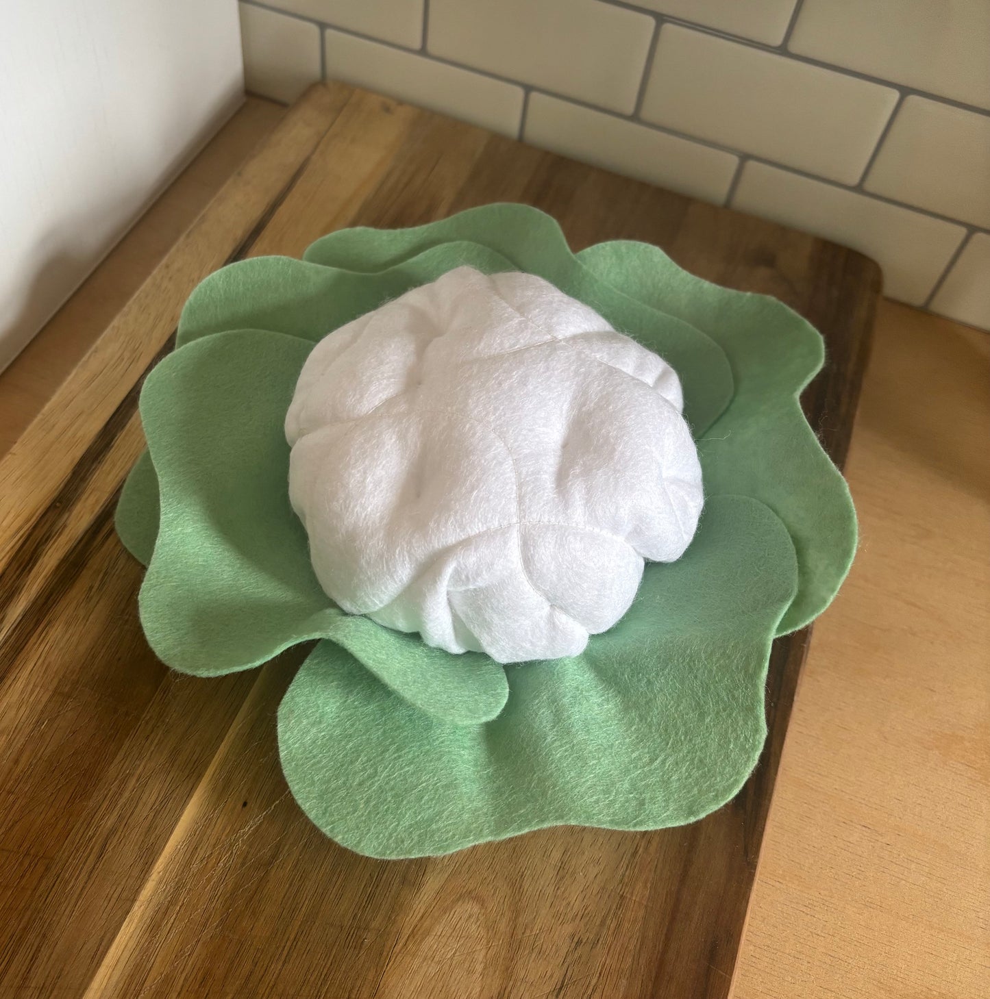 Pretend Play Felt Food Cauliflower