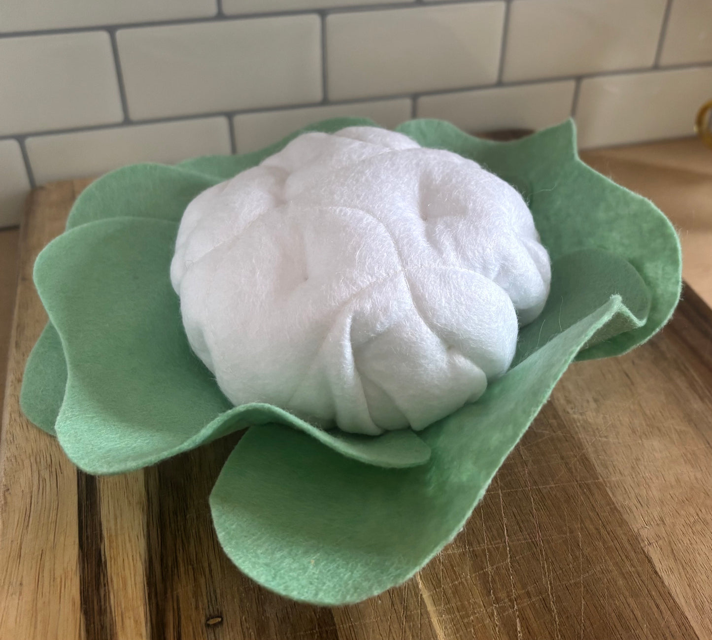 Pretend Play Felt Food Cauliflower