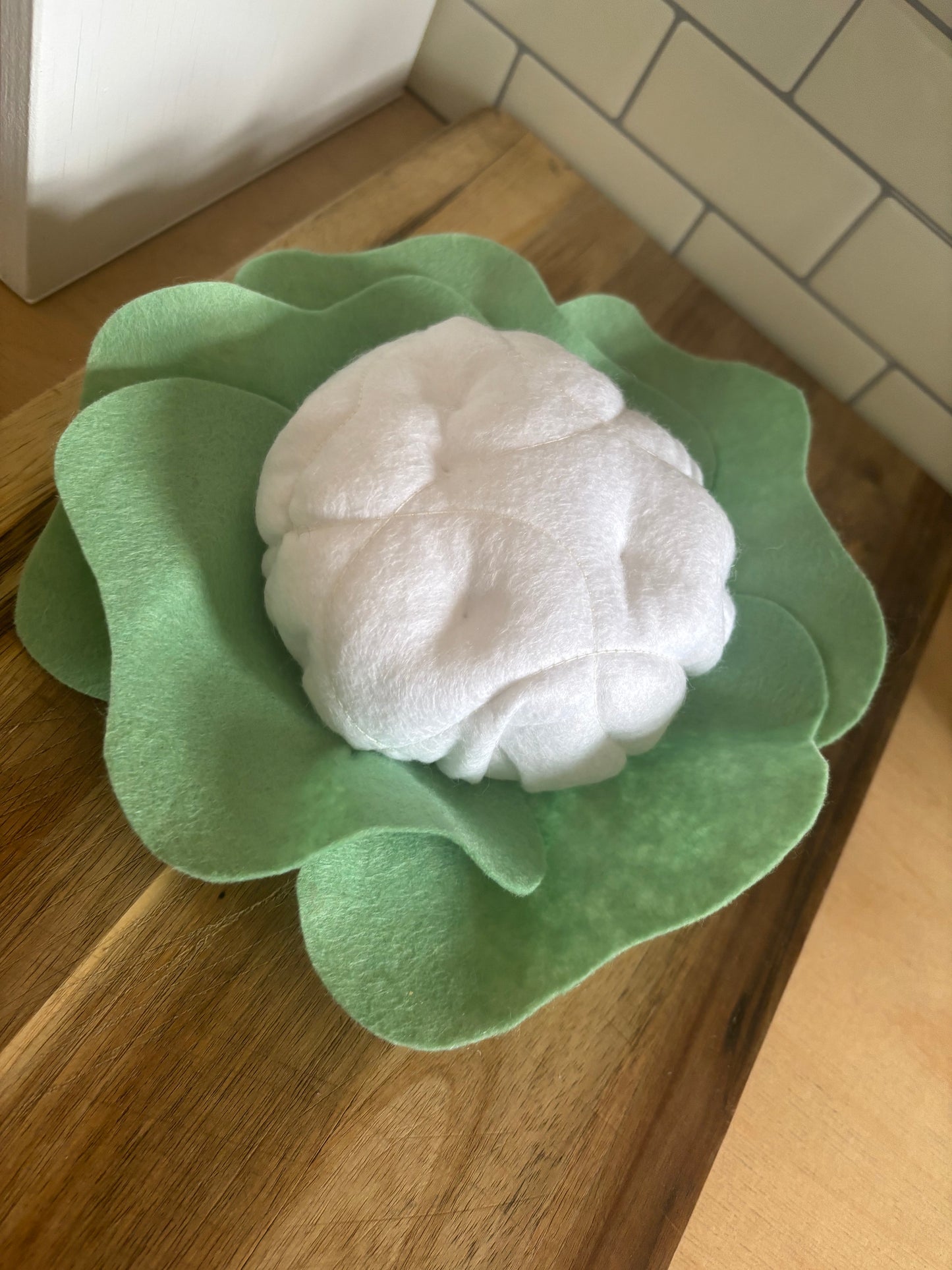 Pretend Play Felt Food Cauliflower